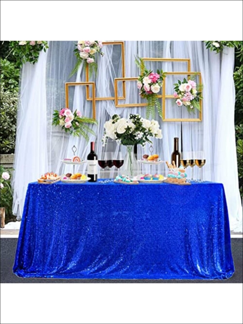 Sequin Tablecloth 60x102 Rectangular Glitter Table Cover for Party Decor